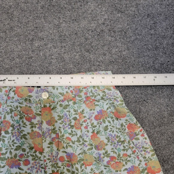 Vintage GAP Pants Womens 11/12 Pastel Floral High Rise Tapered 100% Cotton 90s - Picture 2 of 9